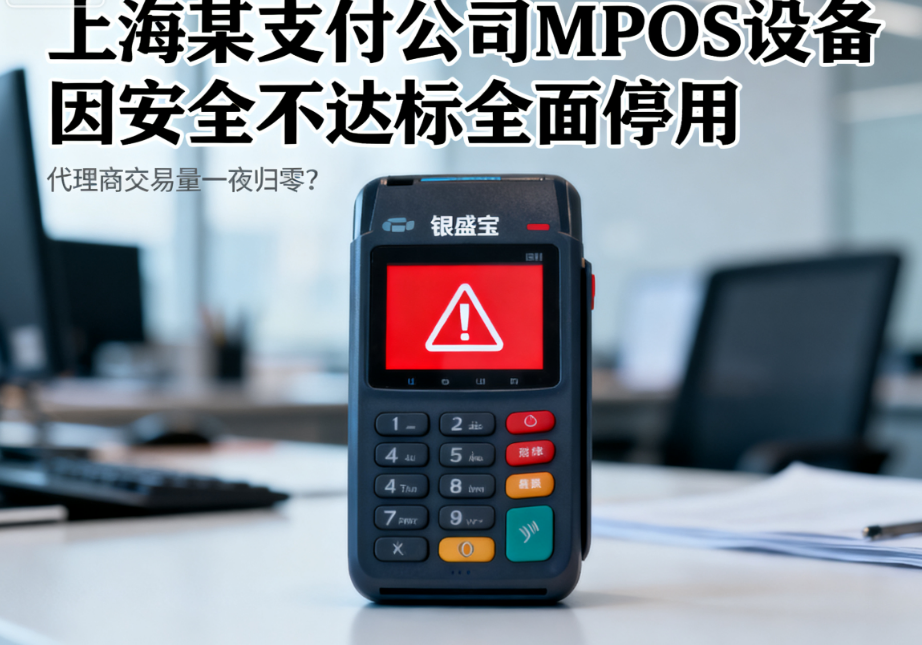 银盛宝POS机：上海某支付公司MPOS设备因安全不达标全面停用，代理商交易量一夜归零？